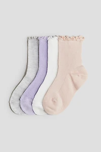 Lot de 4 paires chaussettes avec détail surjeté