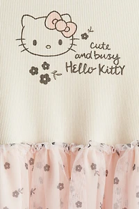 Printed Tulle-Skirt Dress