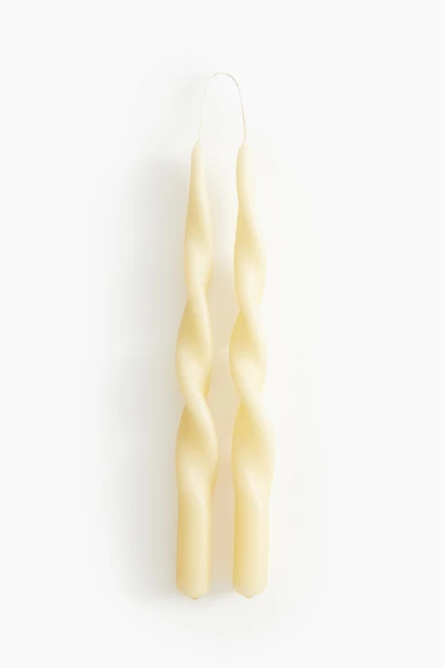 2-pack Spiral Taper Candles