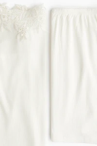 Pajamas with Tie Shoulder Straps