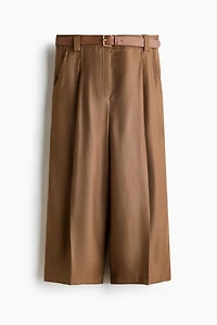 Belted Twill Culottes