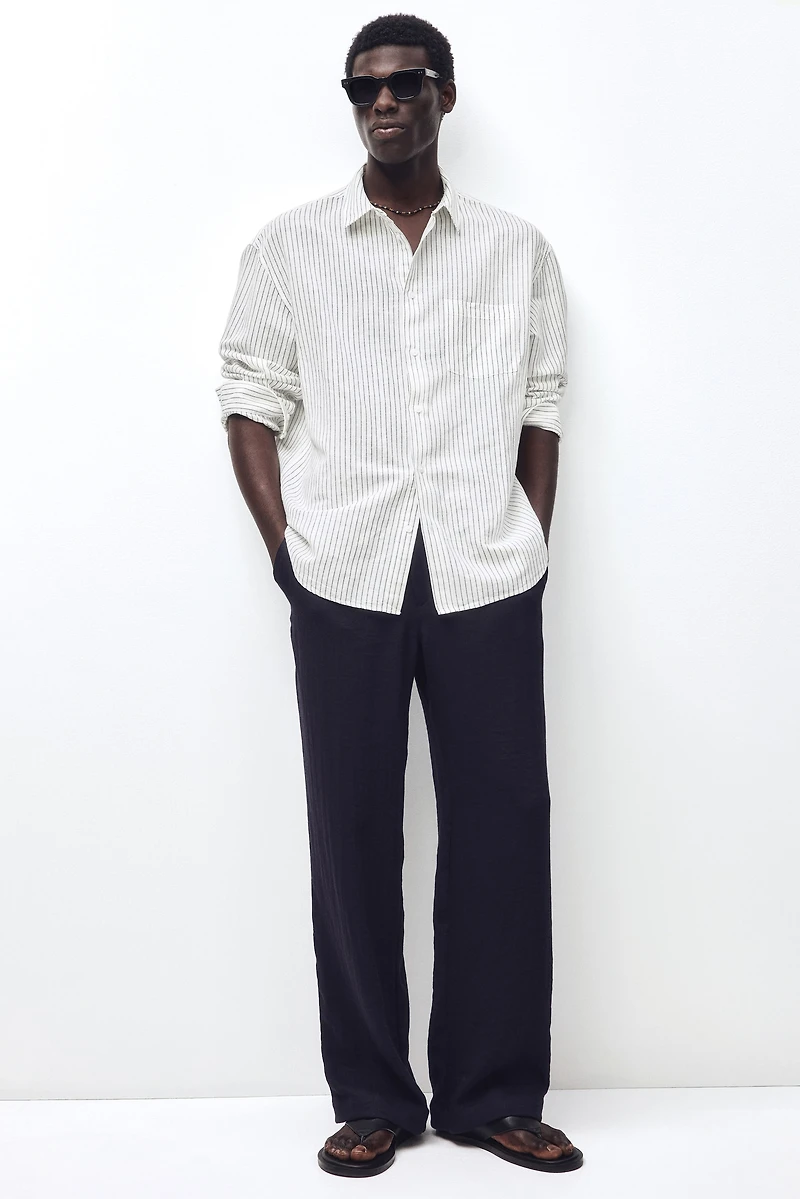 Relaxed-Fit Linen-Blend Shirt