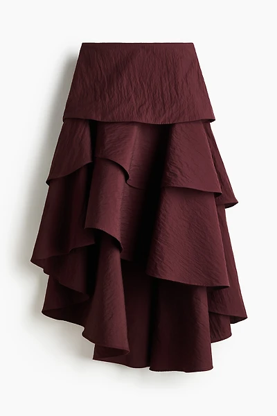 Asymmetric Tiered Skirt