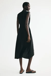 Robe chemisier avec ceinture à nouer