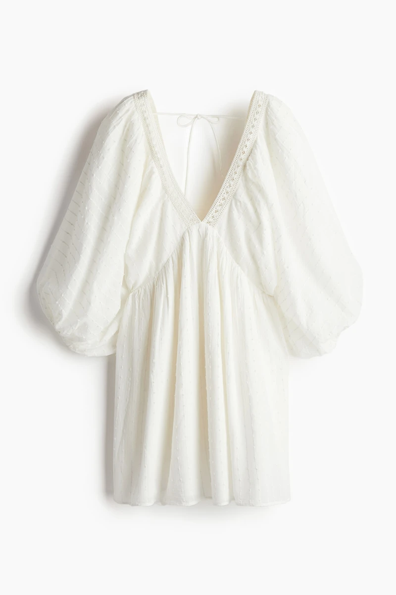 Robe en coton à manches ballon