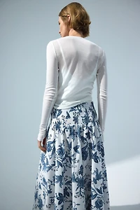 Jupe à taille smockée