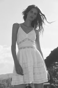 Lace-Inset Cotton Dress