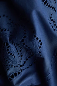 Eyelet-Embroidered Cotton Blouse