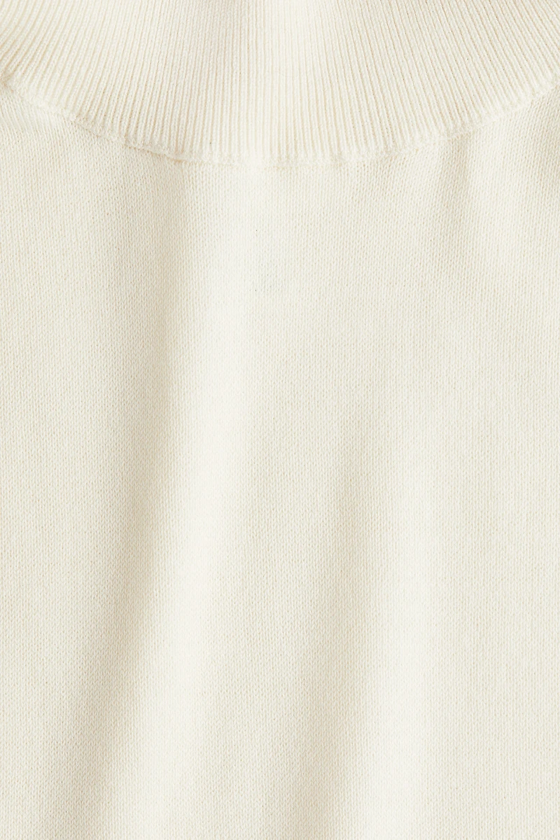 Fine-Knit Turtleneck Top