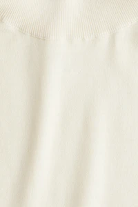 Fine-Knit Turtleneck Top