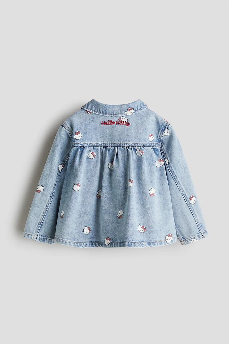 Printed Cotton Denim Jacket