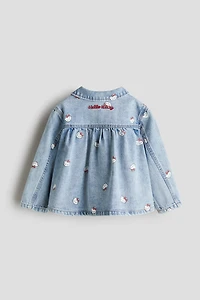 Printed Cotton Denim Jacket