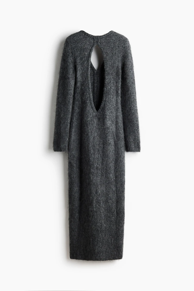 Open-Back Mohair-Blend Dress