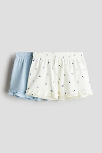 2-Pack Ribbed Jersey Shorts