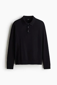 Regular-Fit Merino Wool Polo Shirt