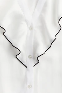 Flounce-Trimmed Blouse