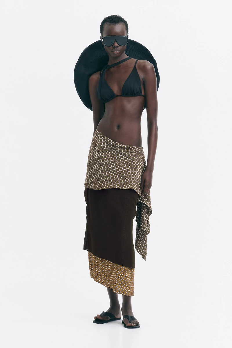 Jupe superposée avec foulard