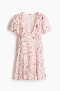 Viscose Dress with Flared Skirt