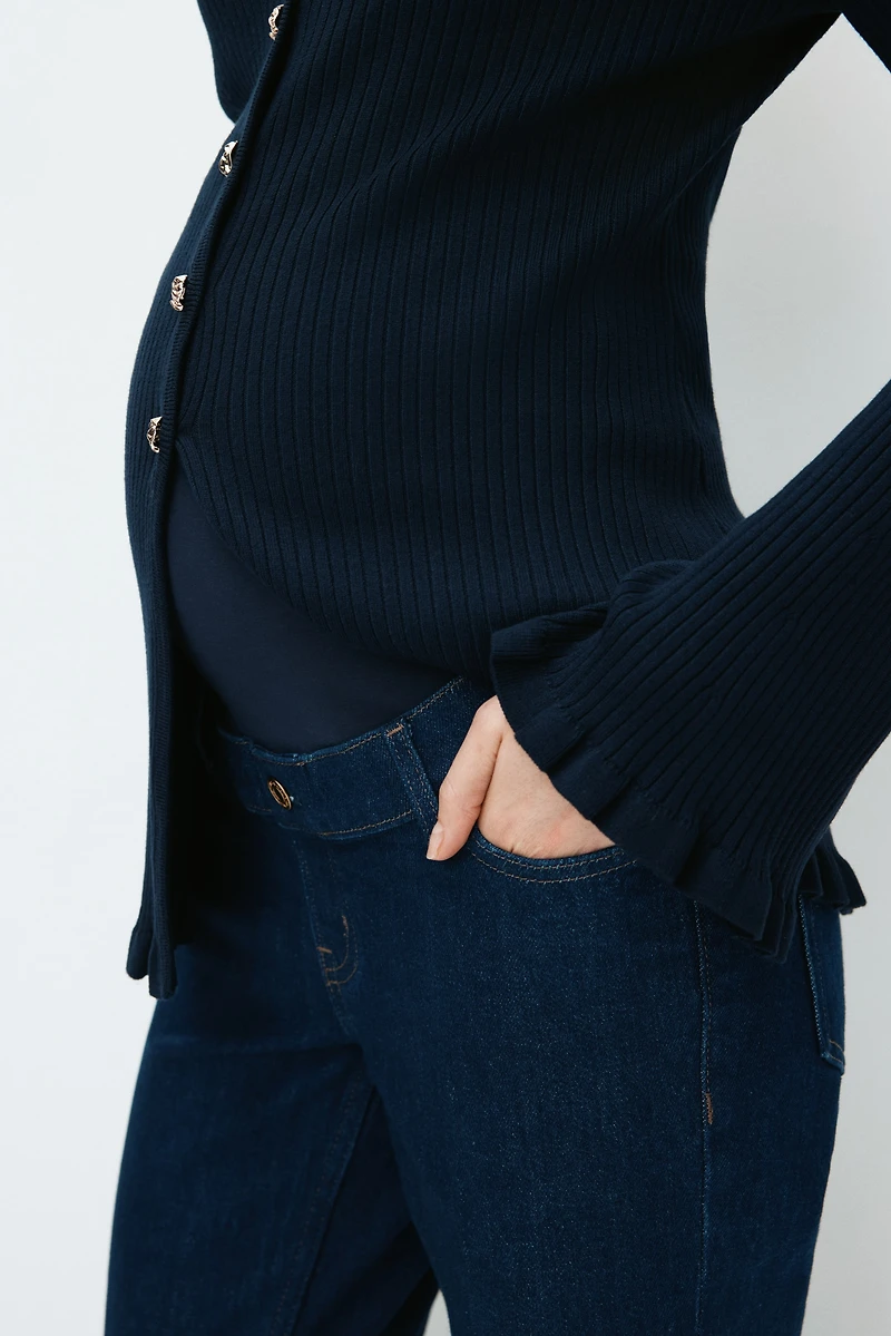 MAMA Slim Straight Ankle Jeans