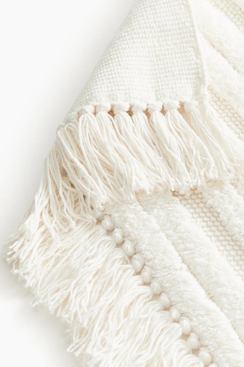 Fringed Cotton Bath Mat