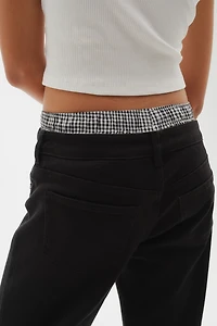 Low-waist Twill Pants