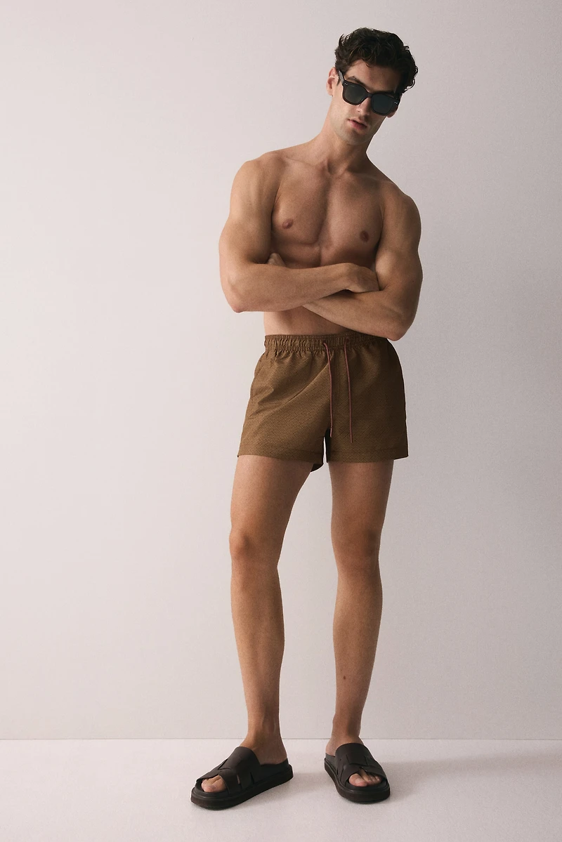 Patterned Swim Shorts