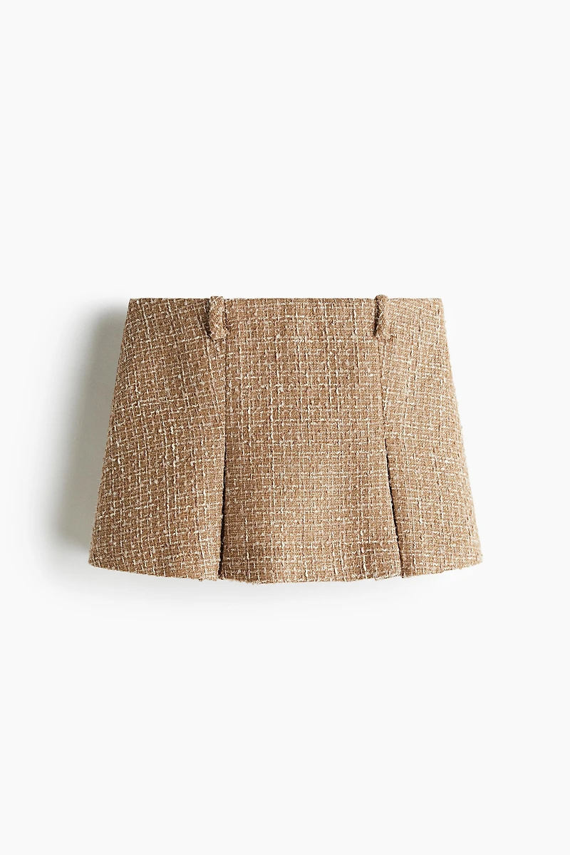 Mini jupe-short plissée