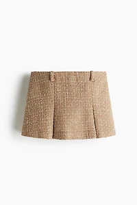 Mini jupe-short plissée