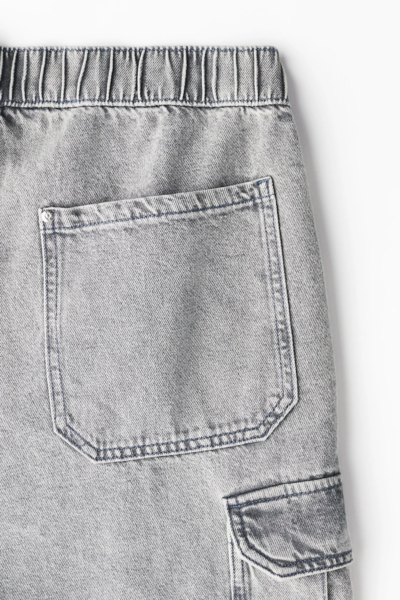 Loose Cargo Denim Joggers