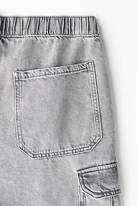 Loose Cargo Denim Joggers