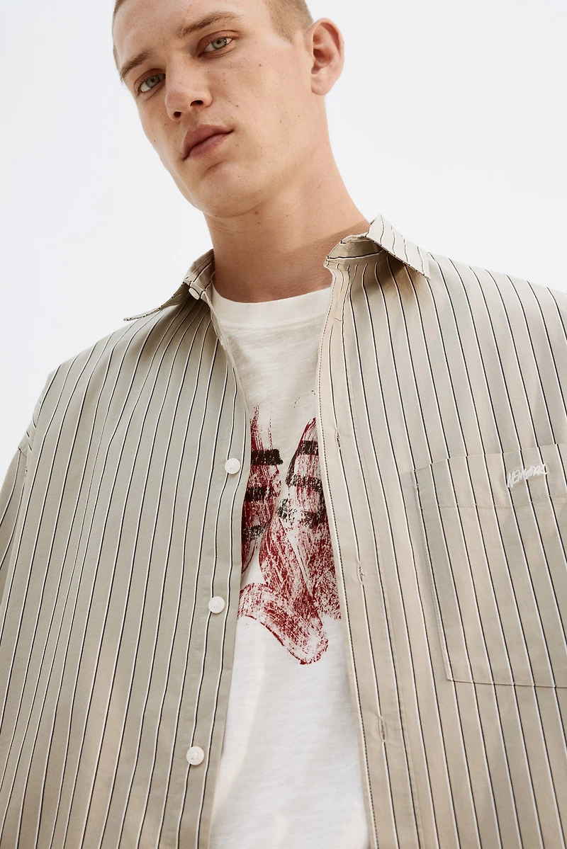 Chemise ample en popeline