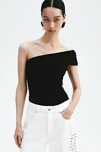 Off-the-Shoulder Thong Bodysuit