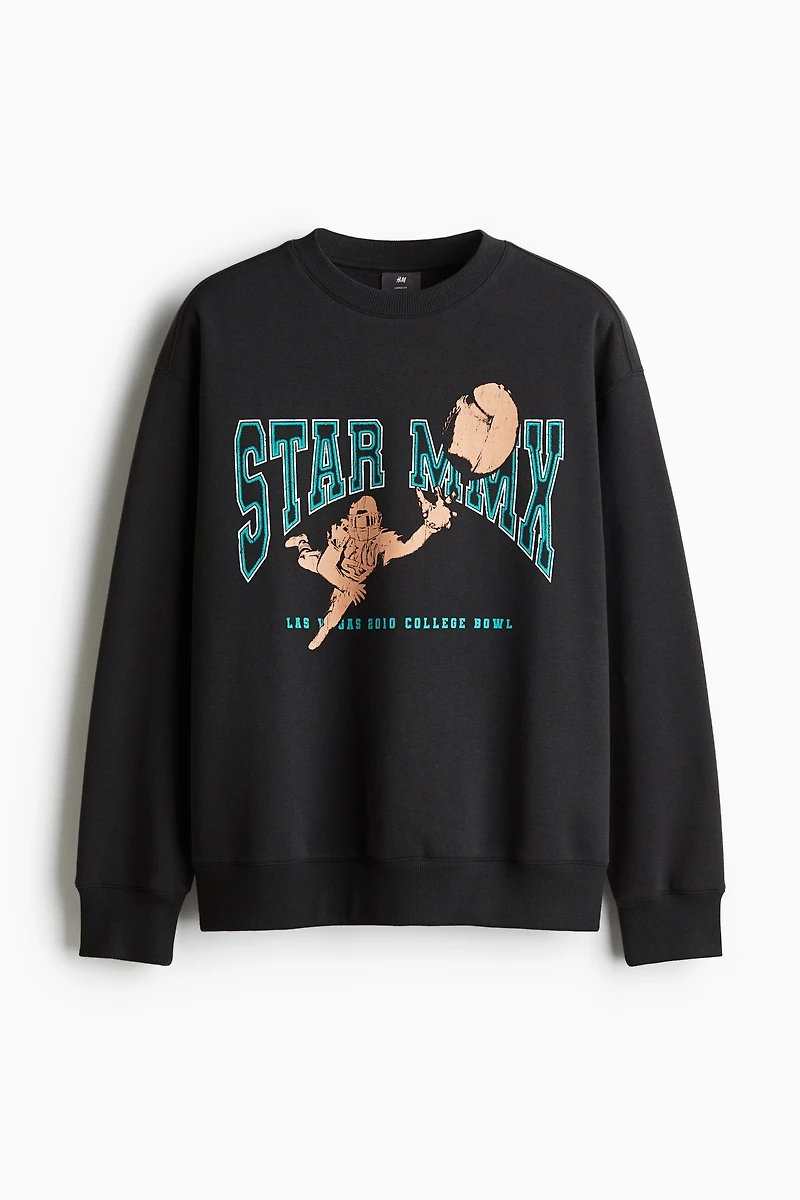 Loose Fit Printed Sweatshirt