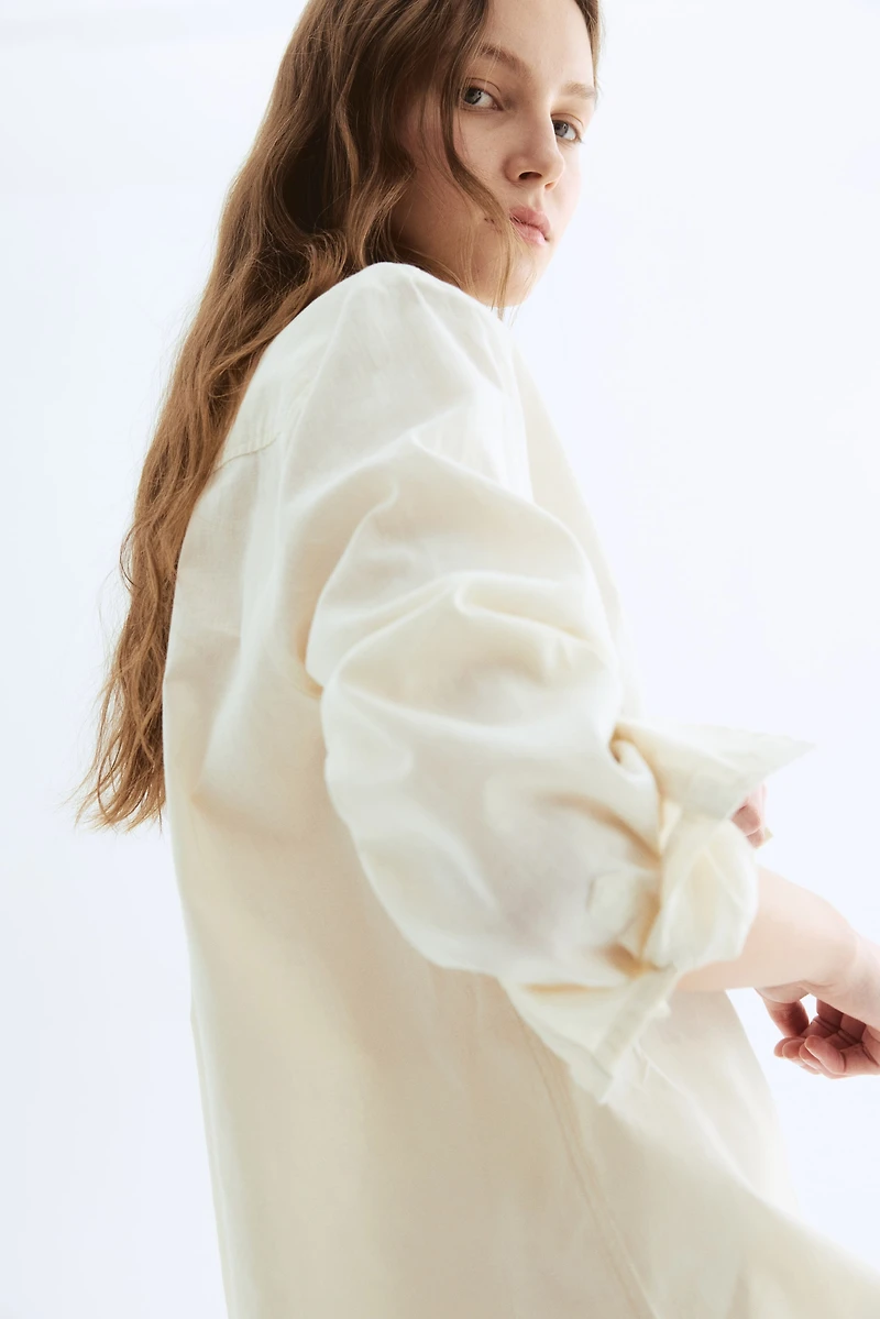 Linen-Blend Shirt