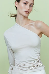 Draped One-Shoulder Top