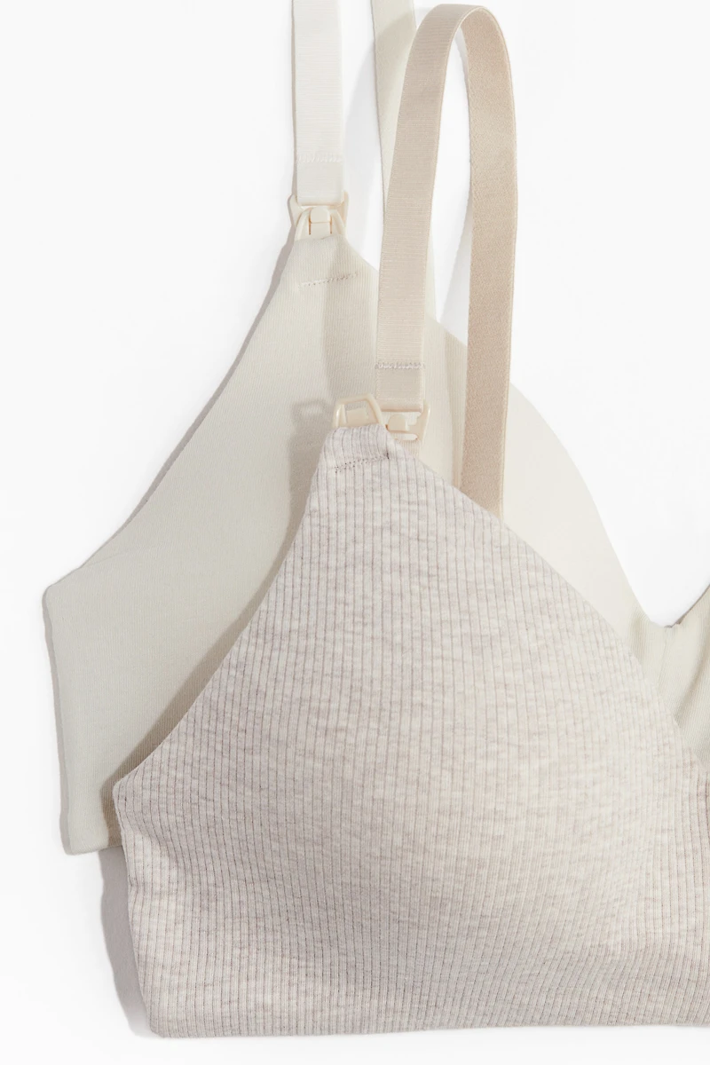MAMA 2-pack Padded Cotton Nursing Bras