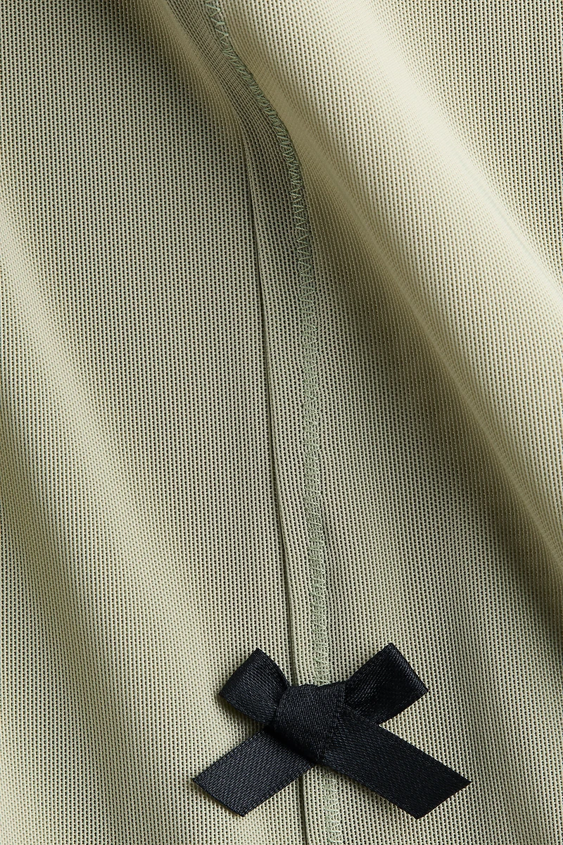 Bow-Detail Mesh Skirt