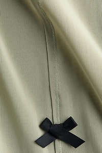 Bow-Detail Mesh Skirt