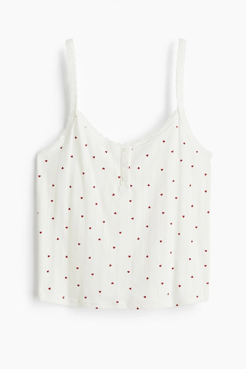 Cotton Pointelle Camisole Top