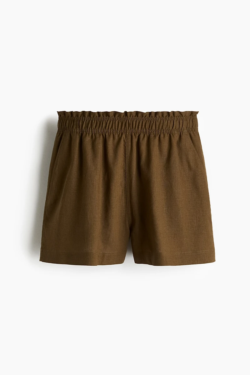 Linen-Blend Shorts