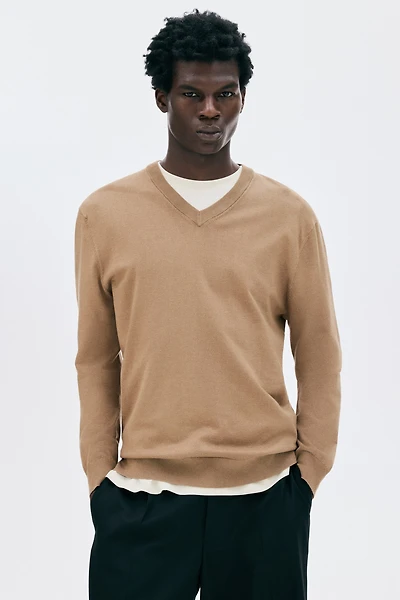 Chandail coupe classique en fin tricot