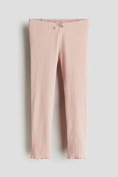 Ribbed Cotton Leggings