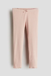 Ribbed Cotton Leggings