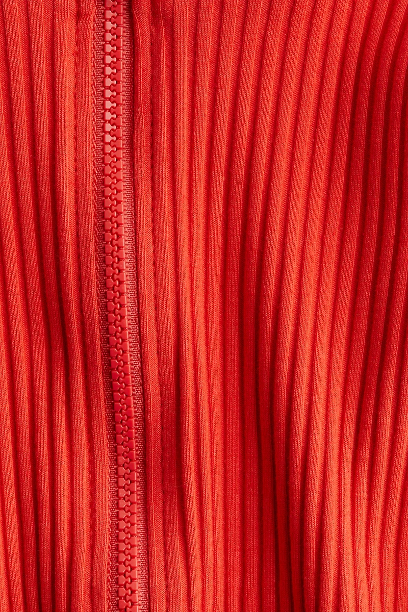 Ribbed Jersey Cardigan