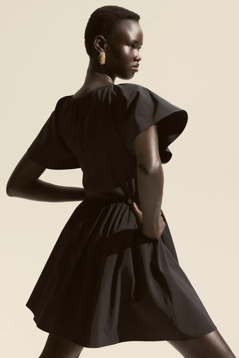 Butterfly-Sleeved Dress