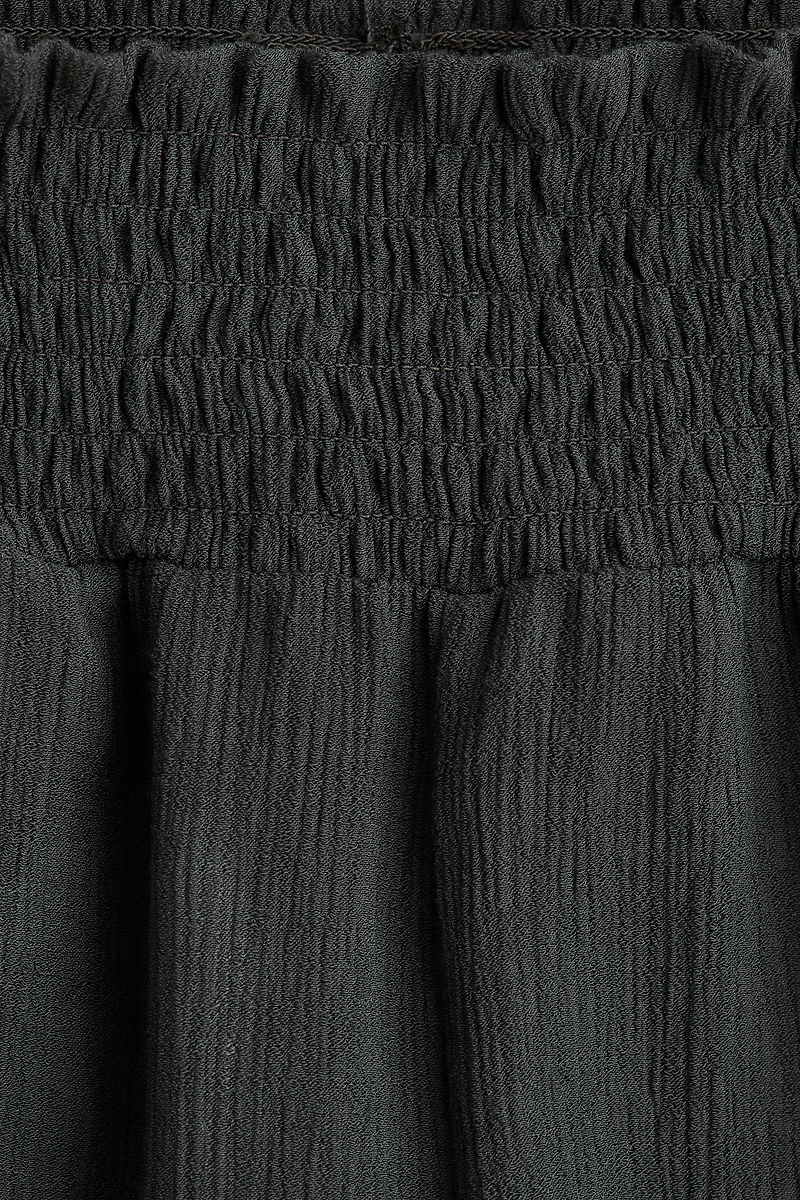 Smocked Crinkled Pants