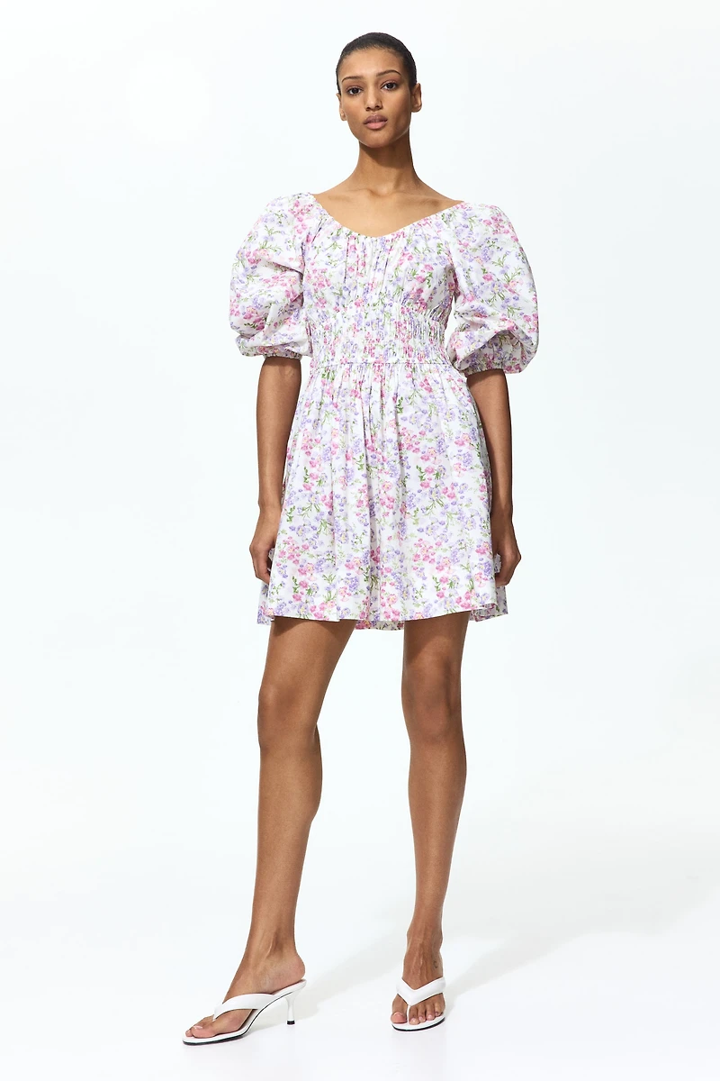 Robe en coton avec jupe évasée