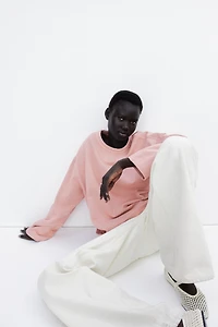 Sweatshirt with Text Motif