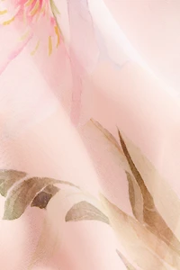 Scarf-Detail Chiffon Dress