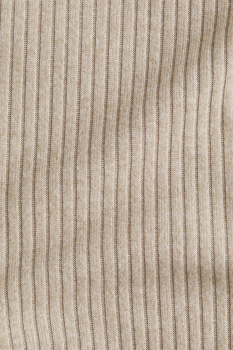 Rib-Knit Foldover-Waist Leggings